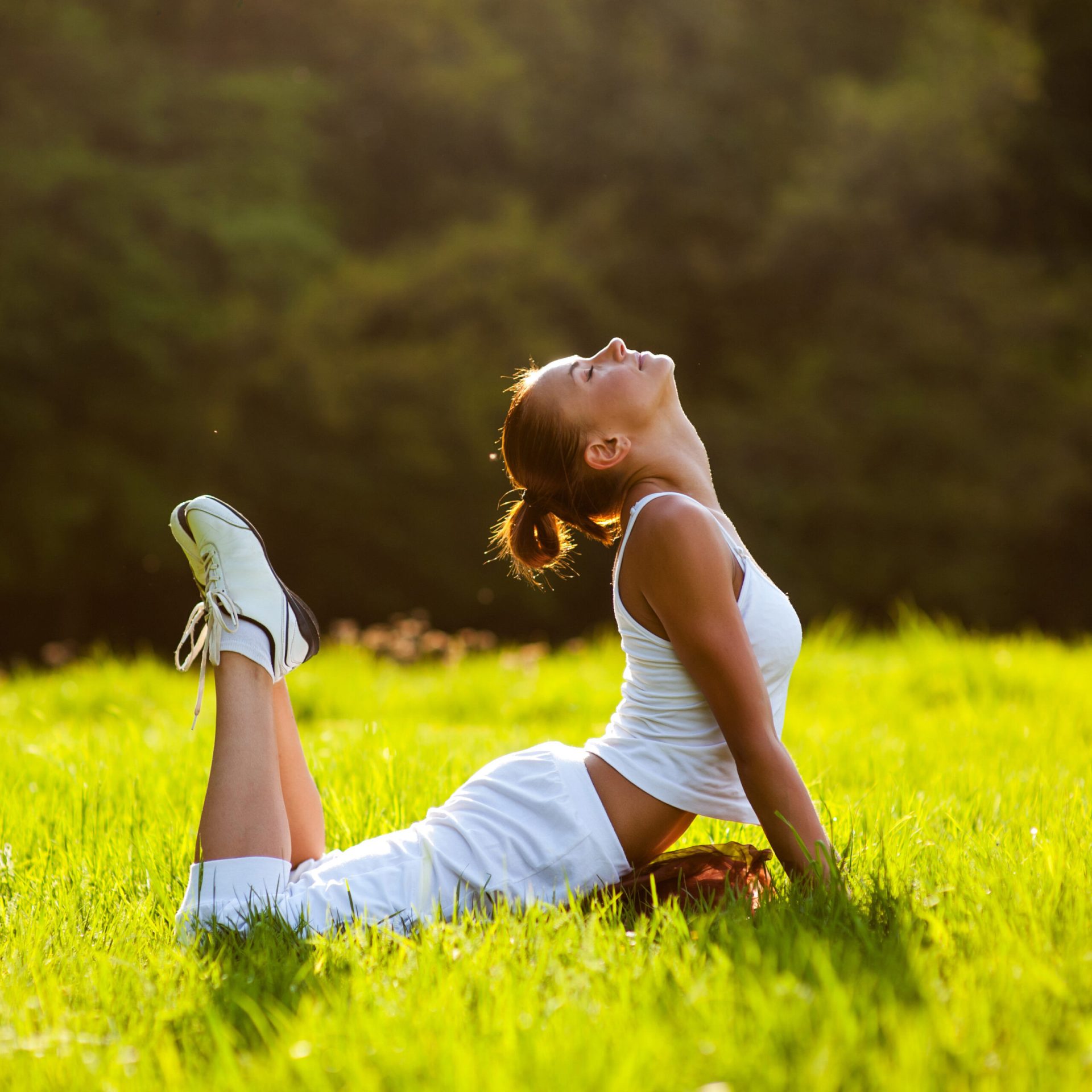 Woman engages in fitness exercise. – Luxembourg