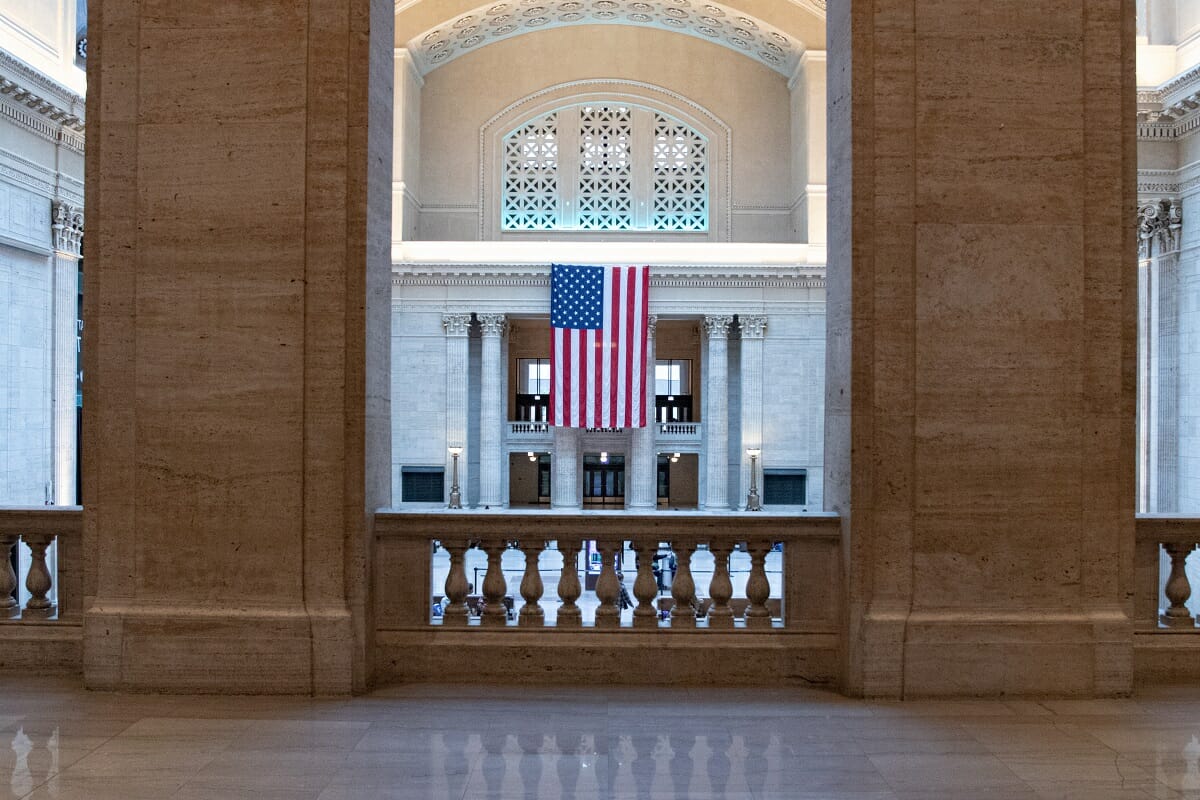 USA AMERICAN Bureau of Labor Statistics (BLS) shows US economy is recovering