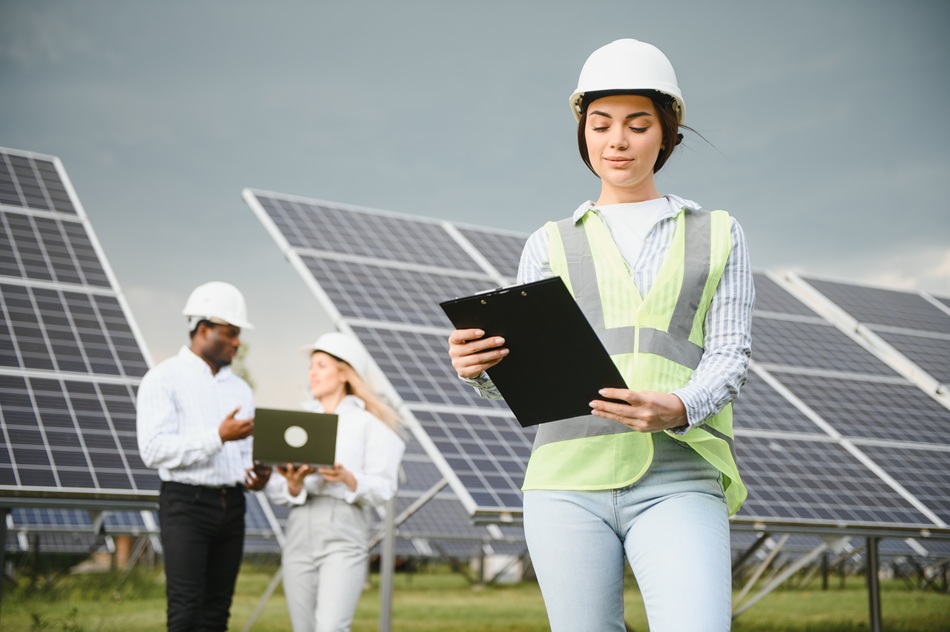 GaCleantech : Structurez votre fonds “technologies propres” au Luxembourg avec un cadre fiscal attractifroup of investors together with young lady ecological engineer they analysing the plan of work and the efficient operation of solar batteries Cleantech : Créez votre fonds d’investissement durable au Luxembourg – RAIF et SCSp expliqués