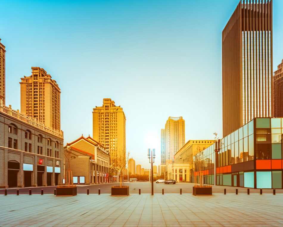 Tianjin real estate investment — China Urban skyline and business center in Tianjin, China — growing destination for global investors