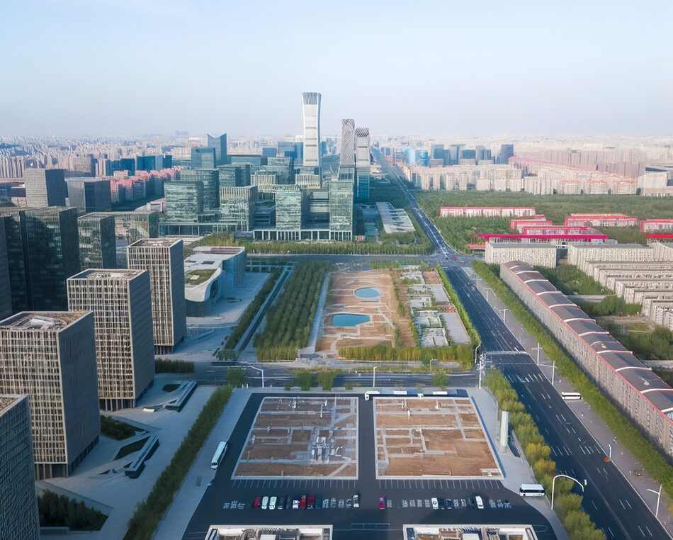 Beijing investor visa & residency programs — China Aerial view of Beijing business district skyline, China — investment destination for foreign companies