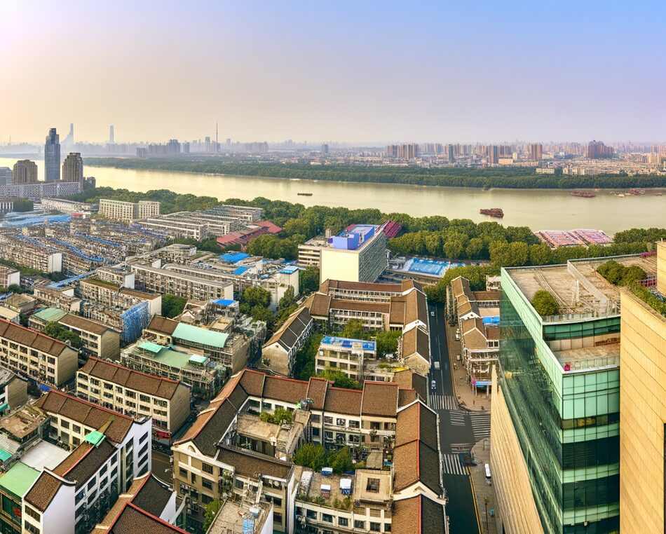 Urban skyline and business center in Nanjing, China — growing destination for global investors