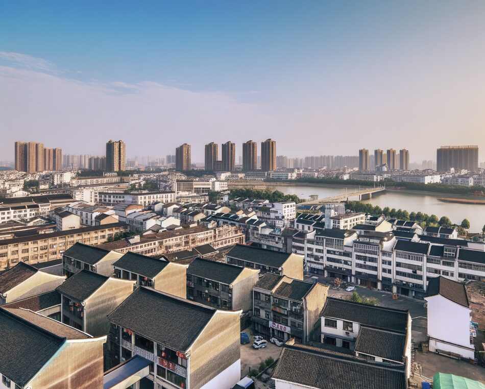 Modern commercial buildings in Suzhou, China — hub for international business registration