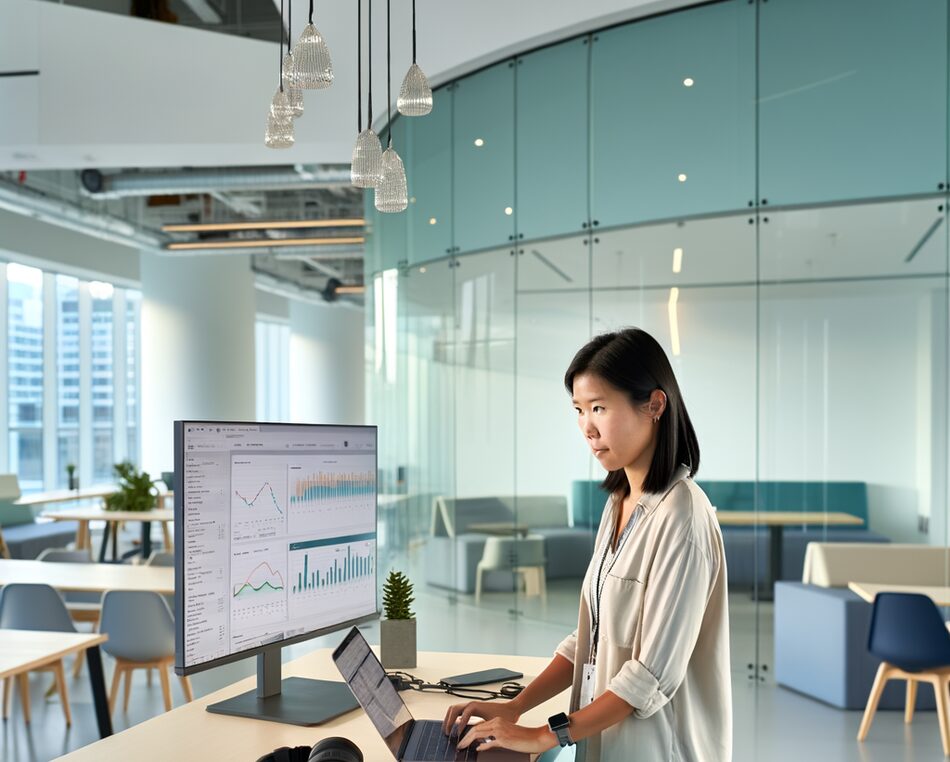 Professionnel réalisant un audit comptable de fusion de sociétés au Luxembourg