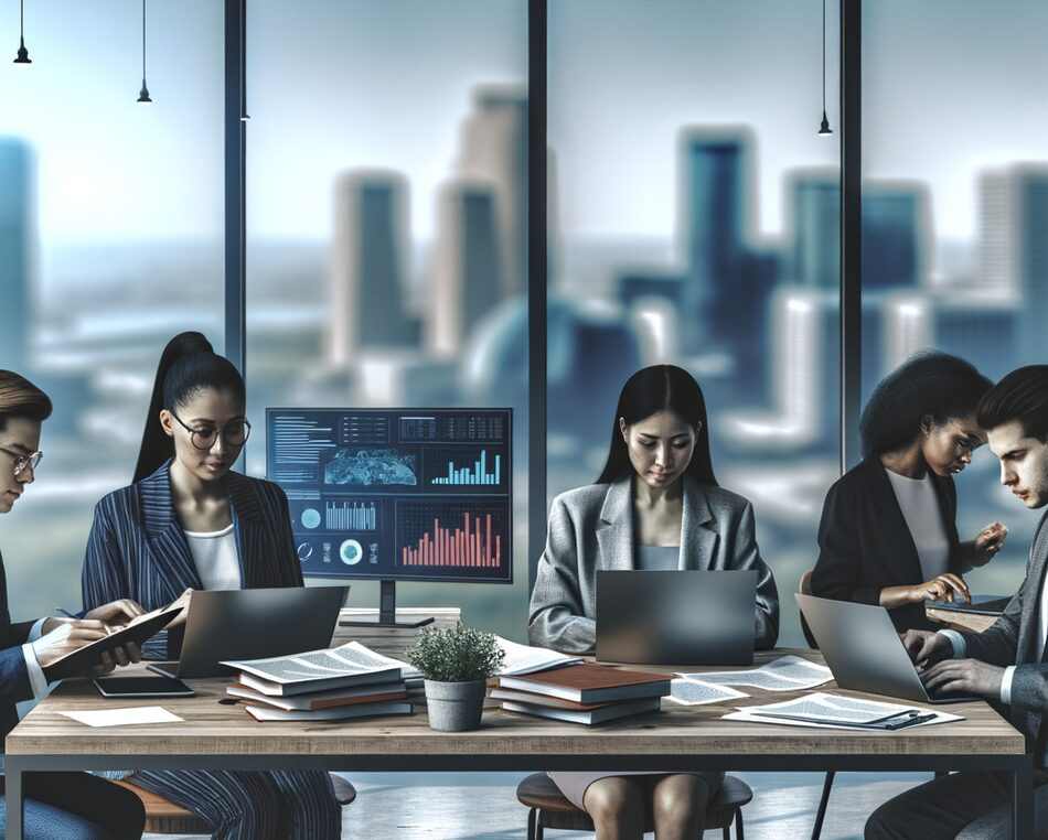 Minneapolis LegalTech startup founders and legal professionals collaborating in a modern office