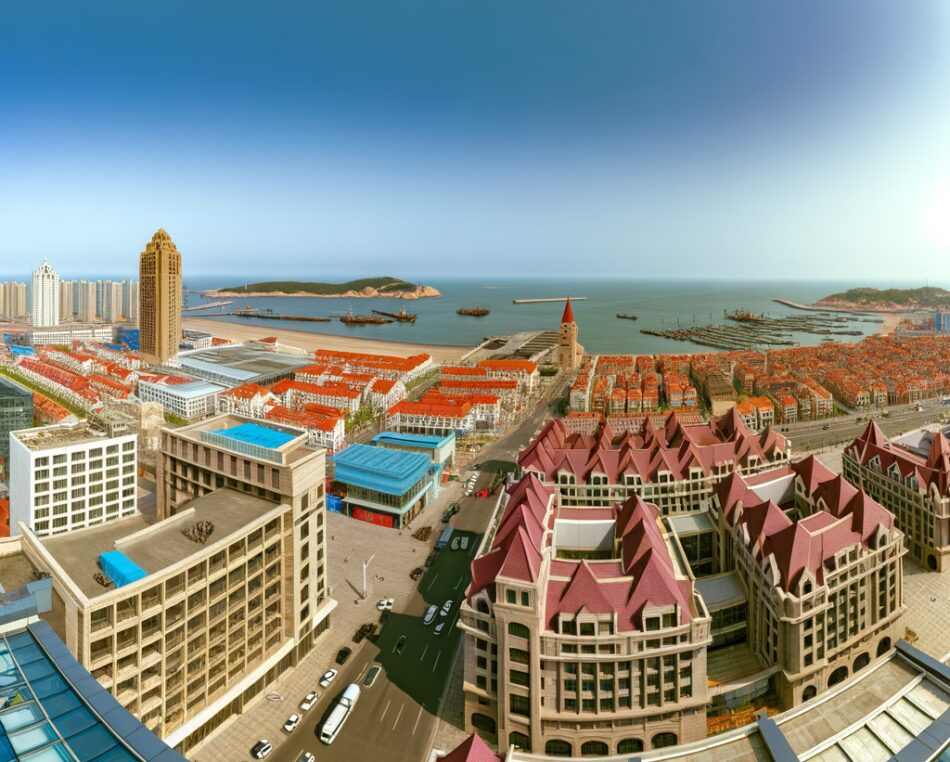Urban skyline and business center in Qingdao, China — growing destination for global investors
