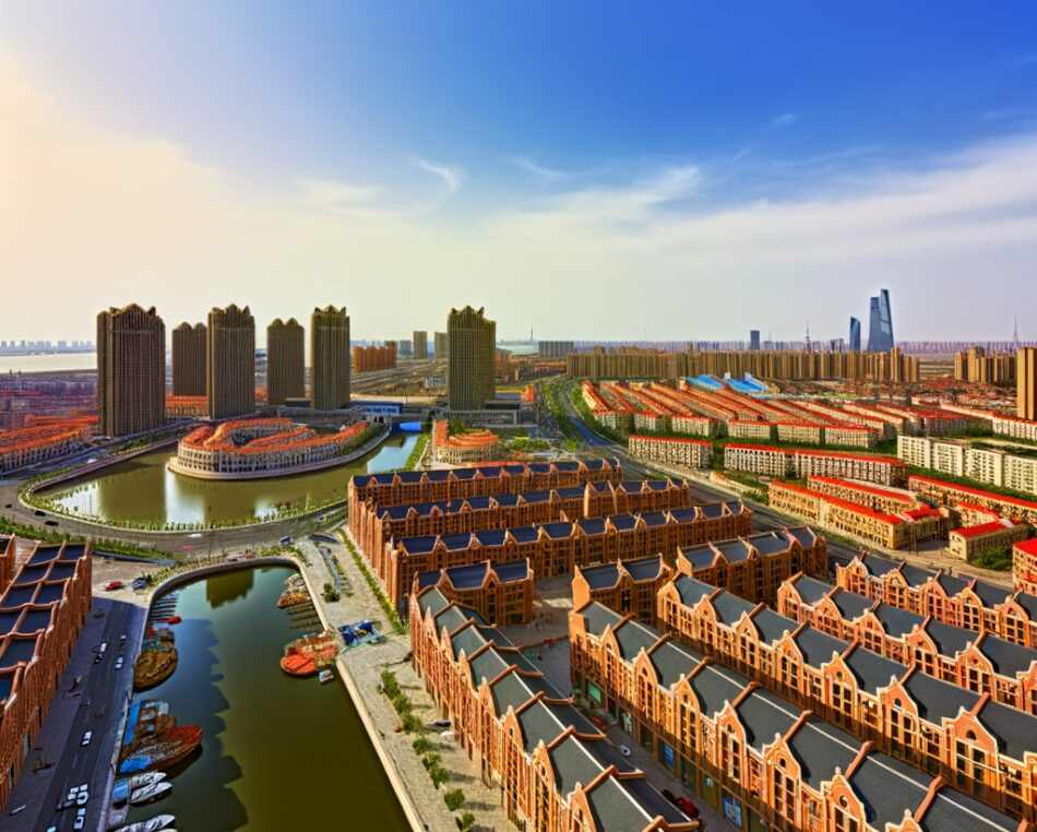 Urban skyline and business center in Tianjin, China — growing destination for global investors